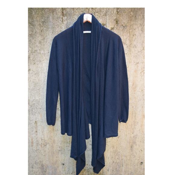 Alice + Olivia Navy Wool Cashmere Open Front Cardigan XS - Picture 1 of 3